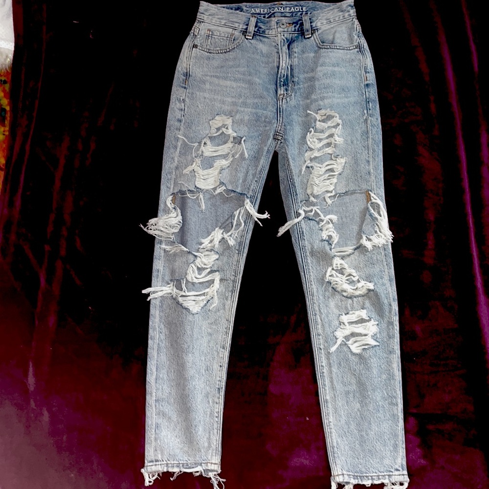 American Eagle Outfitters Distressed Mom Jeans